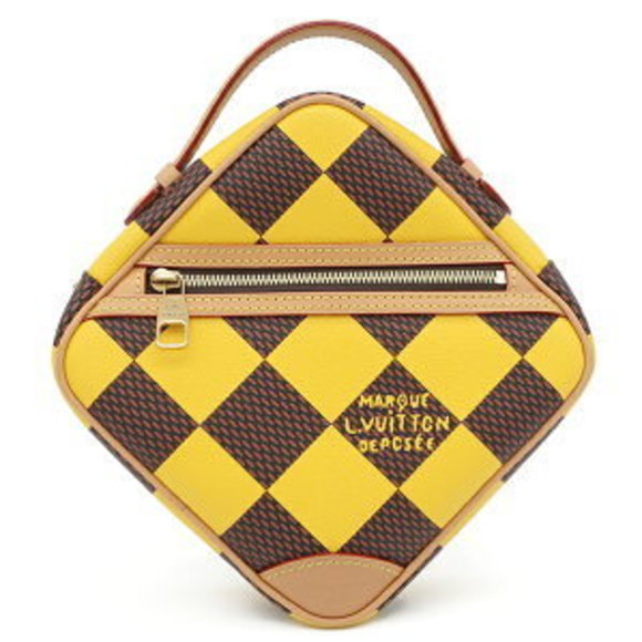 Damier Pop Chess Messenger Jaune Mat